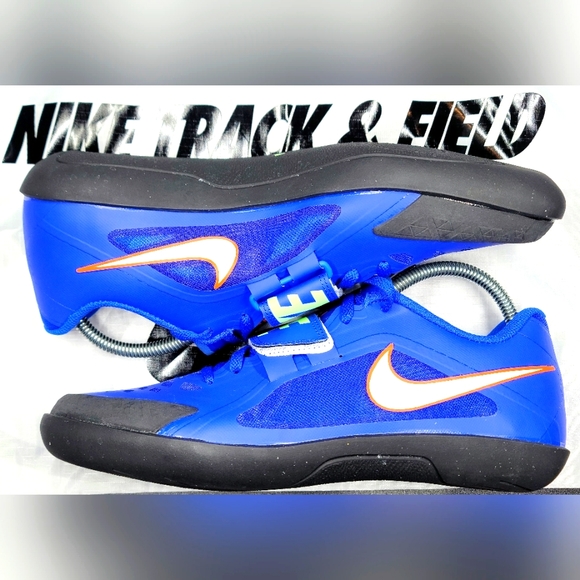 Nike Zoom Rival SD 4 Throwing Shoes Rotational Blue Sz 10.5 Men NIB - Picture 2 of 10